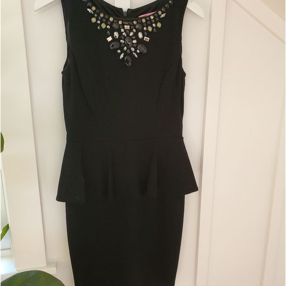 Eliza J Embellished Peplum Holiday Dress - Picture 4 of 10